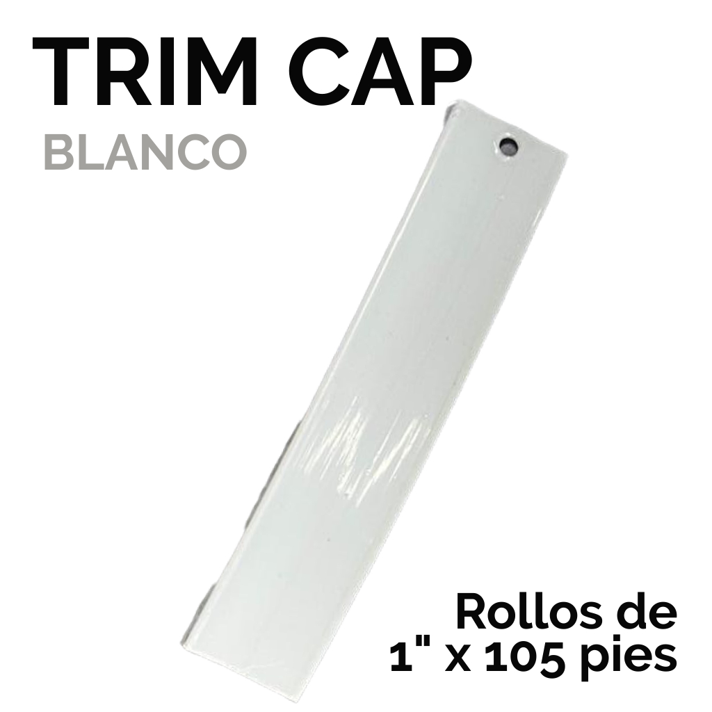 Rollo de Trim Cap de Plastico - 1&quot; x 35yds / 105 pies
