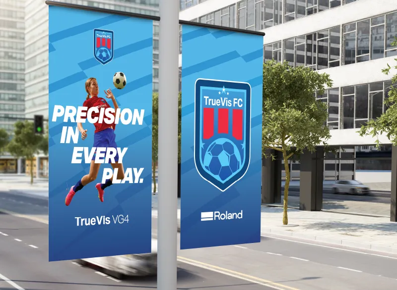 Pancartas publicitarias impresas con TrueVis VG4