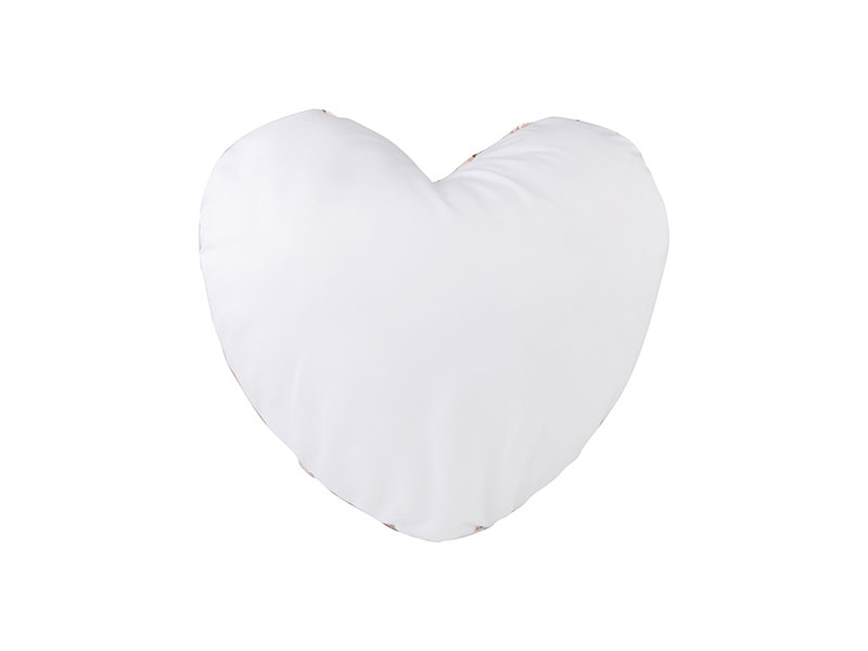 COVER PARA COJIN DE CORAZON CON  LENTEJUELAS CHAMPAGNE Y BLANCO