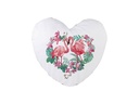 COVER PARA COJIN DE CORAZON CON  LENTEJUELAS CHAMPAGNE Y BLANCO
