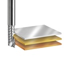 BROCAS ESPIRALES CARB.SOLIDO 1/4X1/4 ALUMINIO