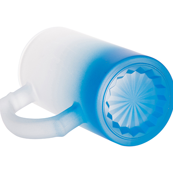 JARRA DE CERVEZA AZUL CLARO DEGRADADO 16 ONZ  SUBLIMACION