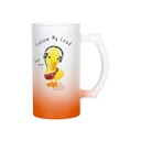 JARRA DE CERVEZA ORANGE DEGRADADO 16 ONZ SUBLIMACION