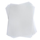 Hoja Adhesiva Blanca Imprimible, Respaldo de Cartulina 8.5” x 11”