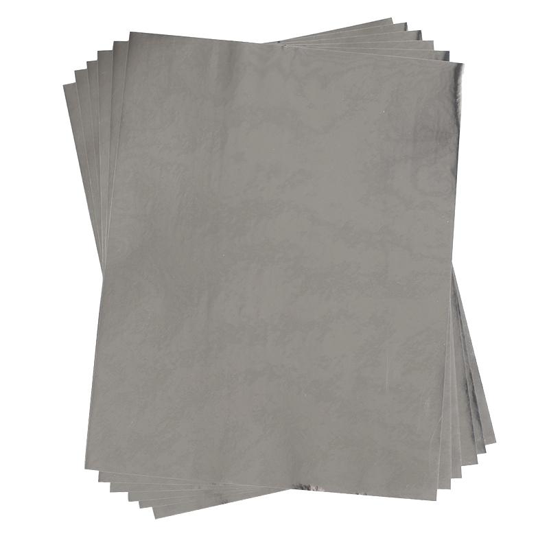 Hojas de Transfer Foil Silver 8.5” x 11”  6 Pack