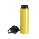 Botella de Aluminio Amarillo con Tapa Negra 750ML (C-50)