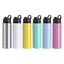 Botella de Aluminio Amarillo con Tapa Negra 750ML (C-50)