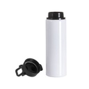 Botella de Aluminio Blanco con Tapa Negra 750ML (C-50)