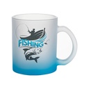 TAZA FROSTED AZUL CLARO DEGRADADO 11ONZ SUBLIMACION
