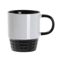 TAZA BLANCA APILABLE INTERIOR Y ASA NEGRO 10onz