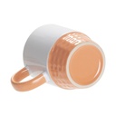TAZA BLANCA APILABLE INTERIOR Y ASA NARANJA CLARO 10onz