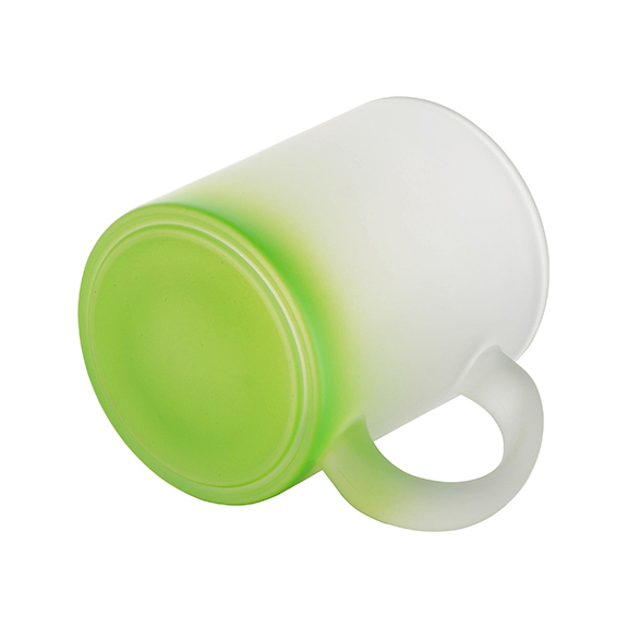 TAZA FROSTED VERDE DEGRADADO 11ONZ SUBLIMACION