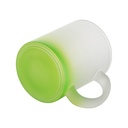 TAZA FROSTED VERDE DEGRADADO 11ONZ SUBLIMACION