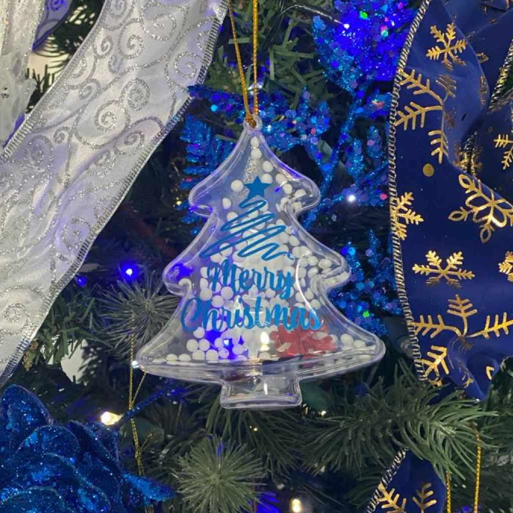 BOLAS NAVIDEñAS PARA SUBLIMACION 8CM AZUL CLARO
