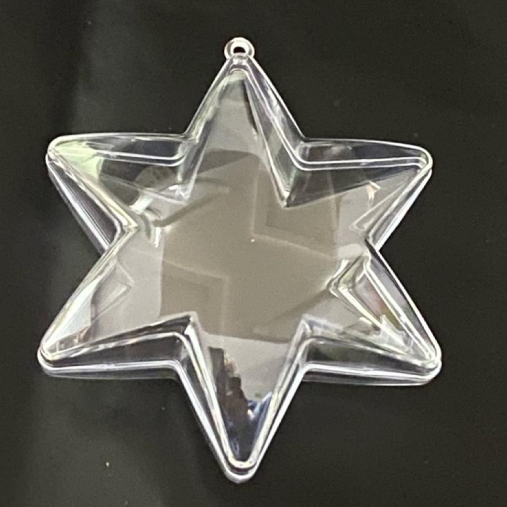 Estrella Navideña Transparente 10cm