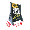 Display Plastico Doble Cara - Negro 60cm x 90cm
