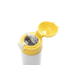 Termos Blanco con Tapa Amarilla y Sorbete - 12oz/360mL (C-25)