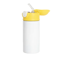 Termos Blanco con Tapa Amarilla y Sorbete - 12oz/360mL (C-25)