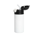 Termos Blanco con Tapa Negra y Sorbete - 12oz/360mL (C-25)