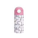Termos Blanco con Tapa Rosada y Sorbete - 12oz/360mL (C-25)