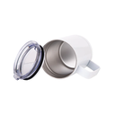 Vaso Blanco Acero Inoxidable con Tapa - 12oz / 360mL