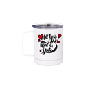 Vaso Blanco Acero Inoxidable con Tapa - 12oz / 360mL