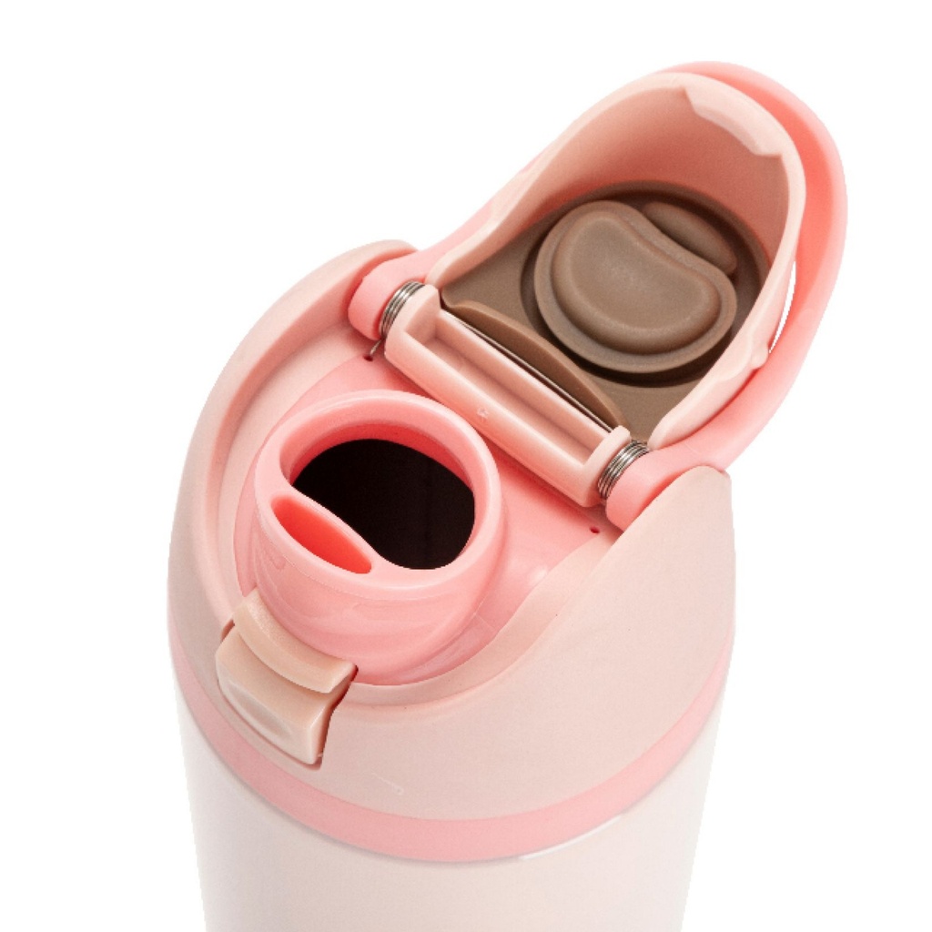 Vasos Deportivo (Rosado) 32onz/960mL - Acero Inoxidable con Sorbete y Tapa (C-30)