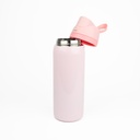Vasos Deportivo (Rosado) 32onz/960mL - Acero Inoxidable con Sorbete y Tapa (C-30)
