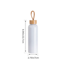 Botella Sublimacion Aluminio Blanca con Tapa de Bambu - 22oz/650ml