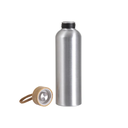 Botella Sublimacion Aluminio Silver con Tapa de Bambu - 22oz/650ml