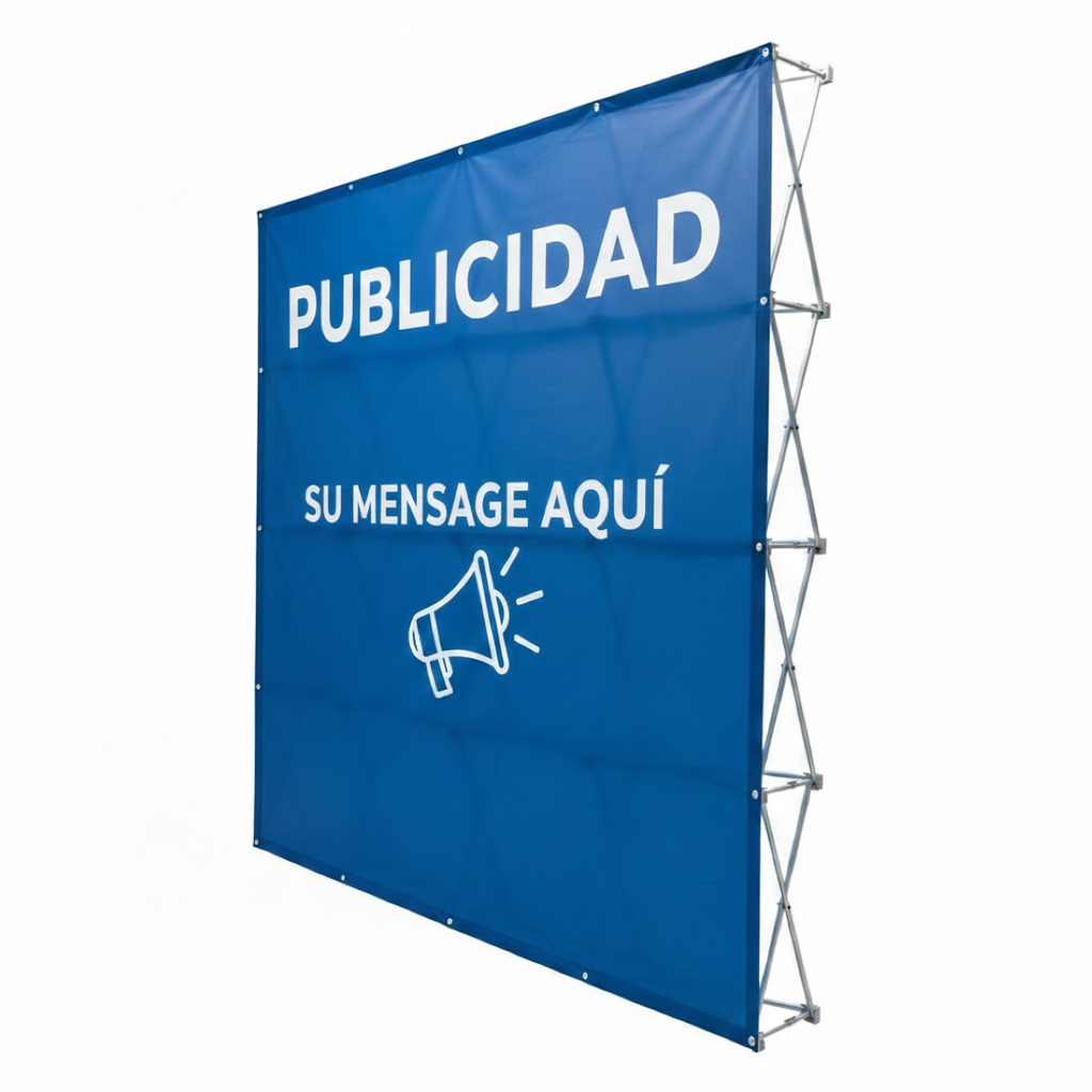Exhibidor Pop Up - 3 x 3 - 88.58" x 88.58" (225 x 225cm)