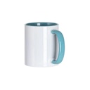 Tazas Blancas Interior y Asa Azul Lago 11oz (C-48)