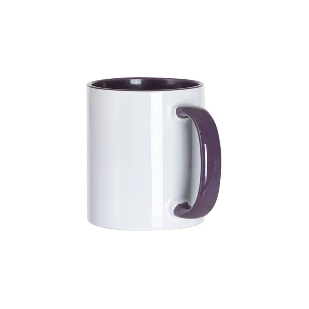 Tazas Blancas Interior y Asa Morado 11oz (C-48)