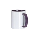 Tazas Blancas Interior y Asa Morado 11oz (C-48)