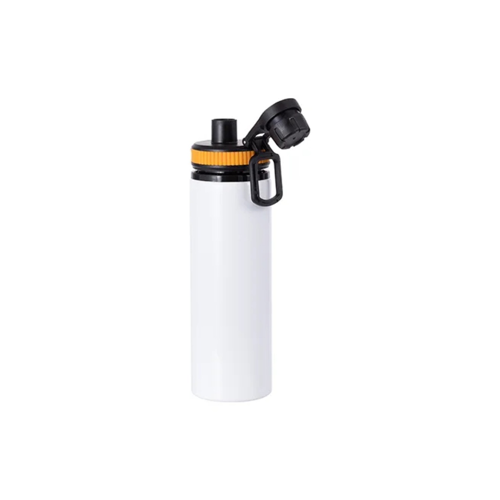 Botella Sublimacion Aluminio Blanca con Tapa Amarilla - 28oz/850mL