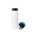 Botella Sublimacion Aluminio Blanca con Tapa Azul - 28oz/850mL