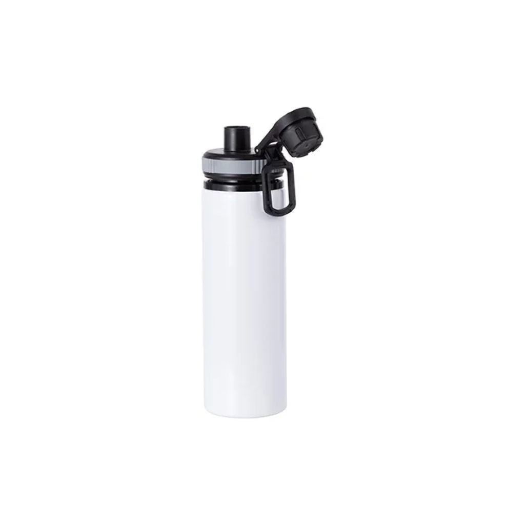 Botella Sublimacion Aluminio Blanca con Tapa Gris - 28oz/850ml