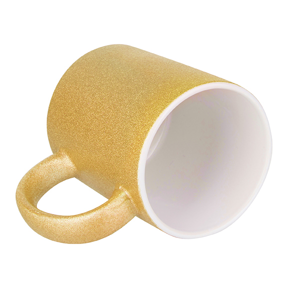 Taza Glitter Gold 11onz 330ml Para Sublimacion