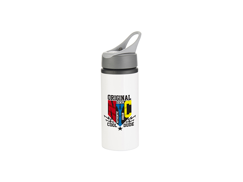 BOTELLA DE AGUA, ALUMINIO WHITE  650ML   (CJA 60)