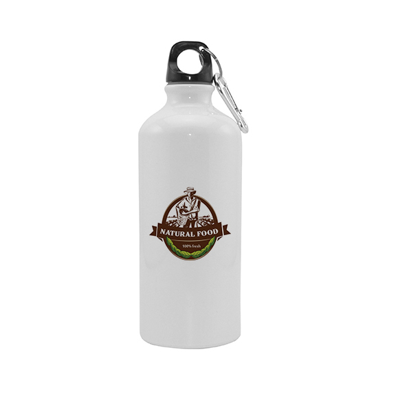 BOTELLA DE AGUA, SUBLIMACION ALUMINIO 600ML (WHITE)  (CJA 60)