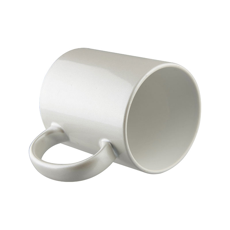 TAZAS BRILLANTE METALIZADA SUBLIMACION BLANCO PERLA 11ONZ  (CJA 48)