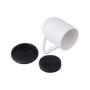 TAZAS 12ONZ/360ML CON TAPA Y BASE DE SILICON BLACK SUBLIMACION