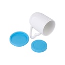 TAZAS 12ONZ/360ML CON TAPA Y BASE DE SILICON LIGHT BLUE  SUBLIMACION