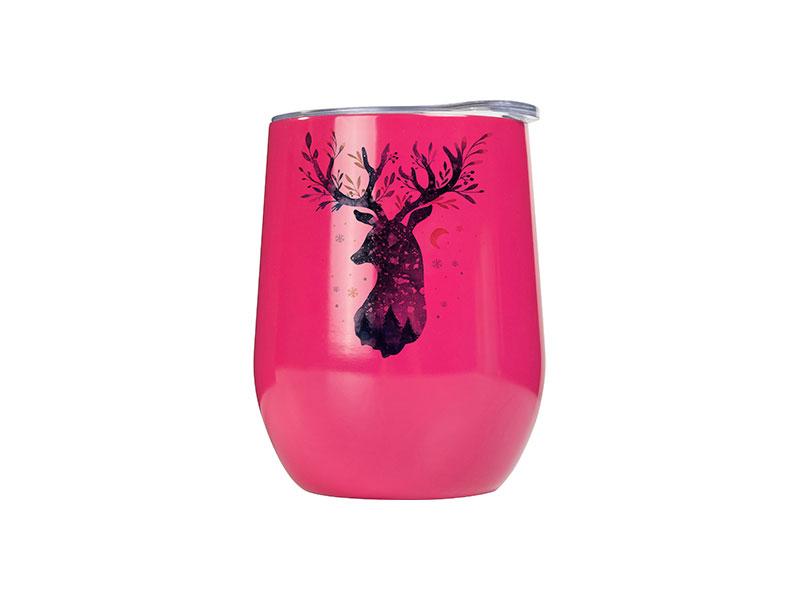 VASO  FUCSIA ACERO INOXIDABLE DOBLE CAPA  11onz SUBLIMACION