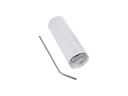 VASO BLANCO DE ACERO INOXIDABLE PARA SUBLIMACION CON SORBETE Y TAPA  20ONZ
