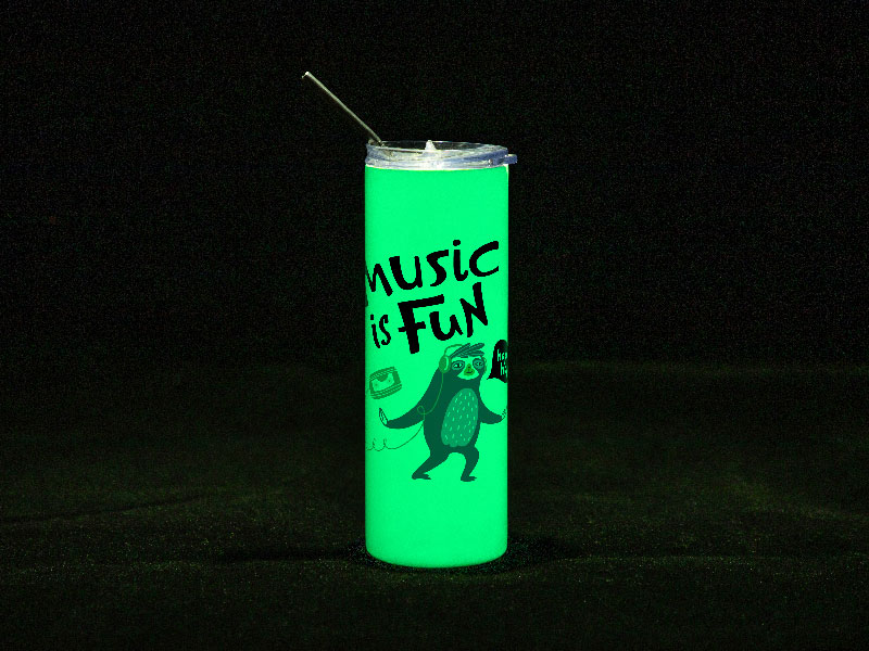 Vaso luminosos (Blanco a verde) 20oz/600ml  Tapa y Sorbete