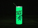 Vaso luminosos (Blanco a verde) 20oz/600ml  Tapa y Sorbete