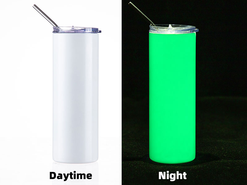 Vaso luminosos (Blanco a verde) 20oz/600ml  Tapa y Sorbete