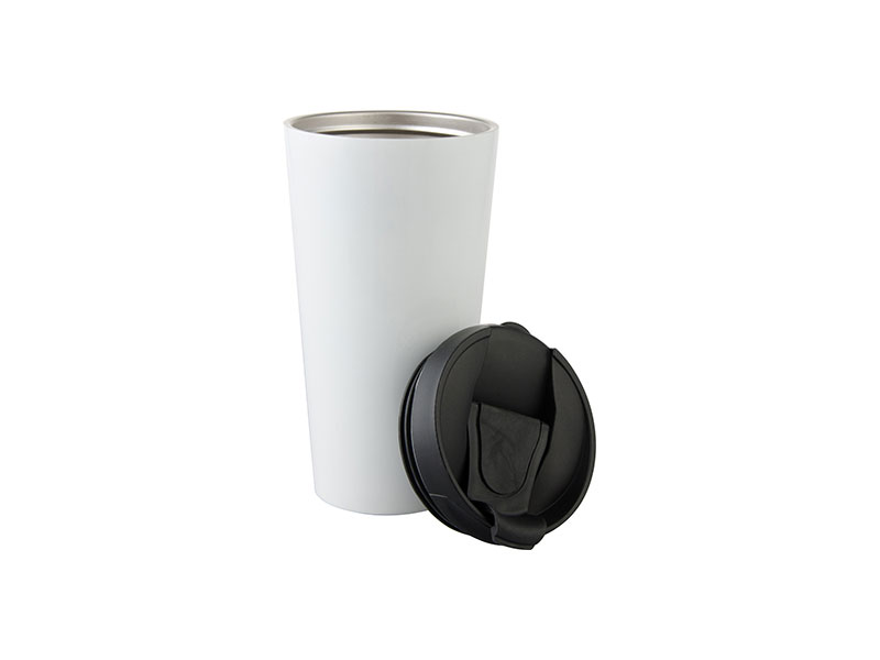 TERMOS DE ACERO BLANCO CON TAPA SENCILLA 16 ONZ  (CJA 24)