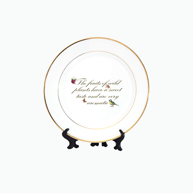 PLATOS BLANCOS 7.5'' DE SUBL.CON BORDE DORADO (C-36)